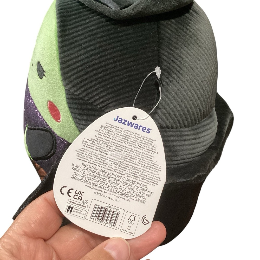 Squishmallows Wicked Elphaba Witch Plush 8 Inch Green Purple Black New - Picture 9 of 9